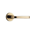 Iver Door Handle Annecy Round Rose Pair Polished Brass
