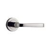 Iver Door Handle Annecy Round Rose Pair Polished Nickel