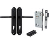 Iver Door Handle Annecy Shouldered Euro Key/Key Matt Black Entrance Kit