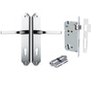 Iver Door Handle Annecy Shouldered Euro Key/Key Polished Chrome Entrance Kit