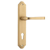 Iver Door Handle Annecy Shouldered Euro Pair Brushed Brass