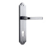 Iver Door Handle Annecy Shouldered Euro Pair Brushed Chrome