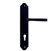 Iver Door Handle Annecy Shouldered Euro Pair Matt Black