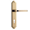 Iver Door Handle Annecy Shouldered Euro Pair Polished Brass