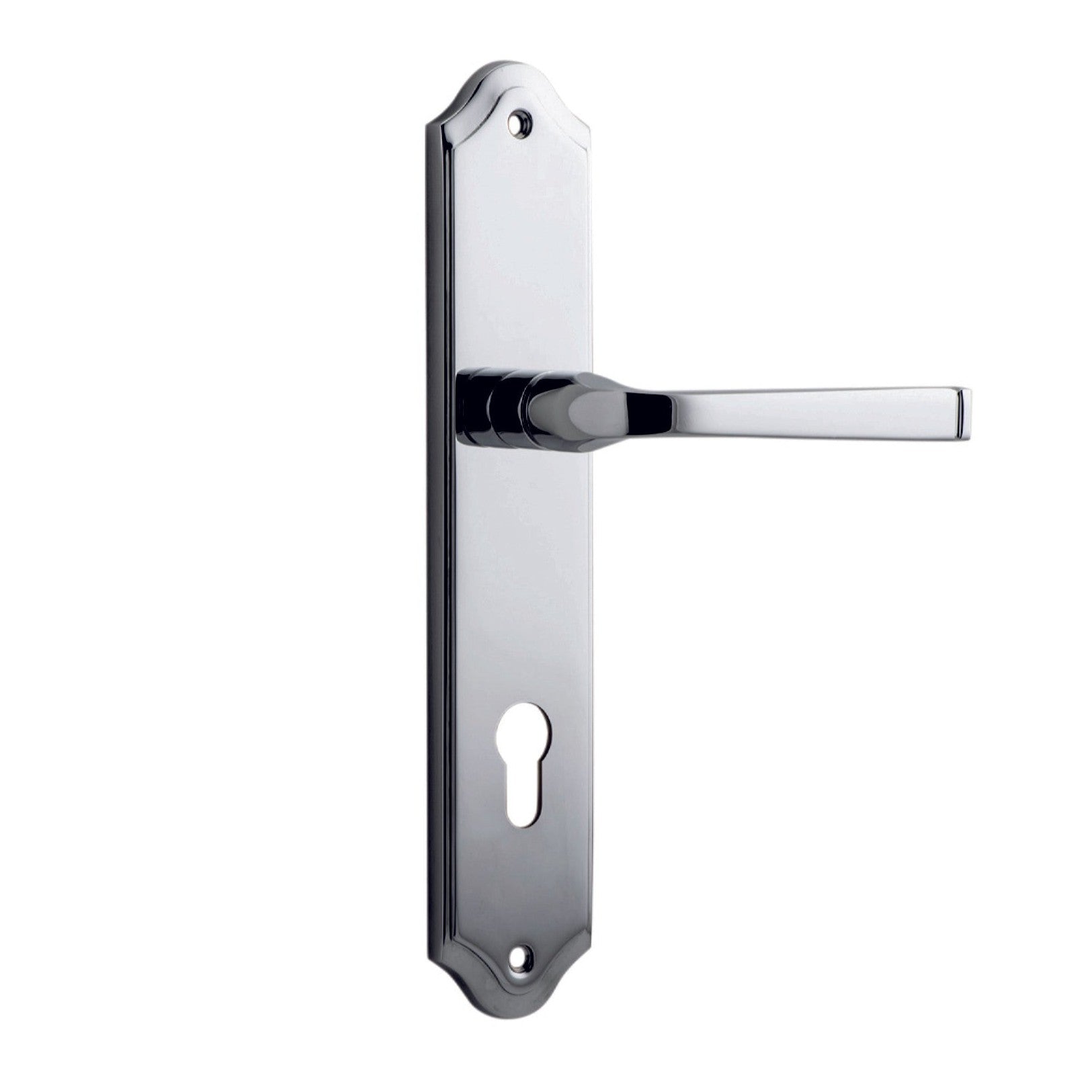 Iver Door Handle Annecy Shouldered Euro Pair Polished Chrome
