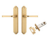 Iver Door Handle Annecy Shouldered Latch Brushed Brass Passage Kit