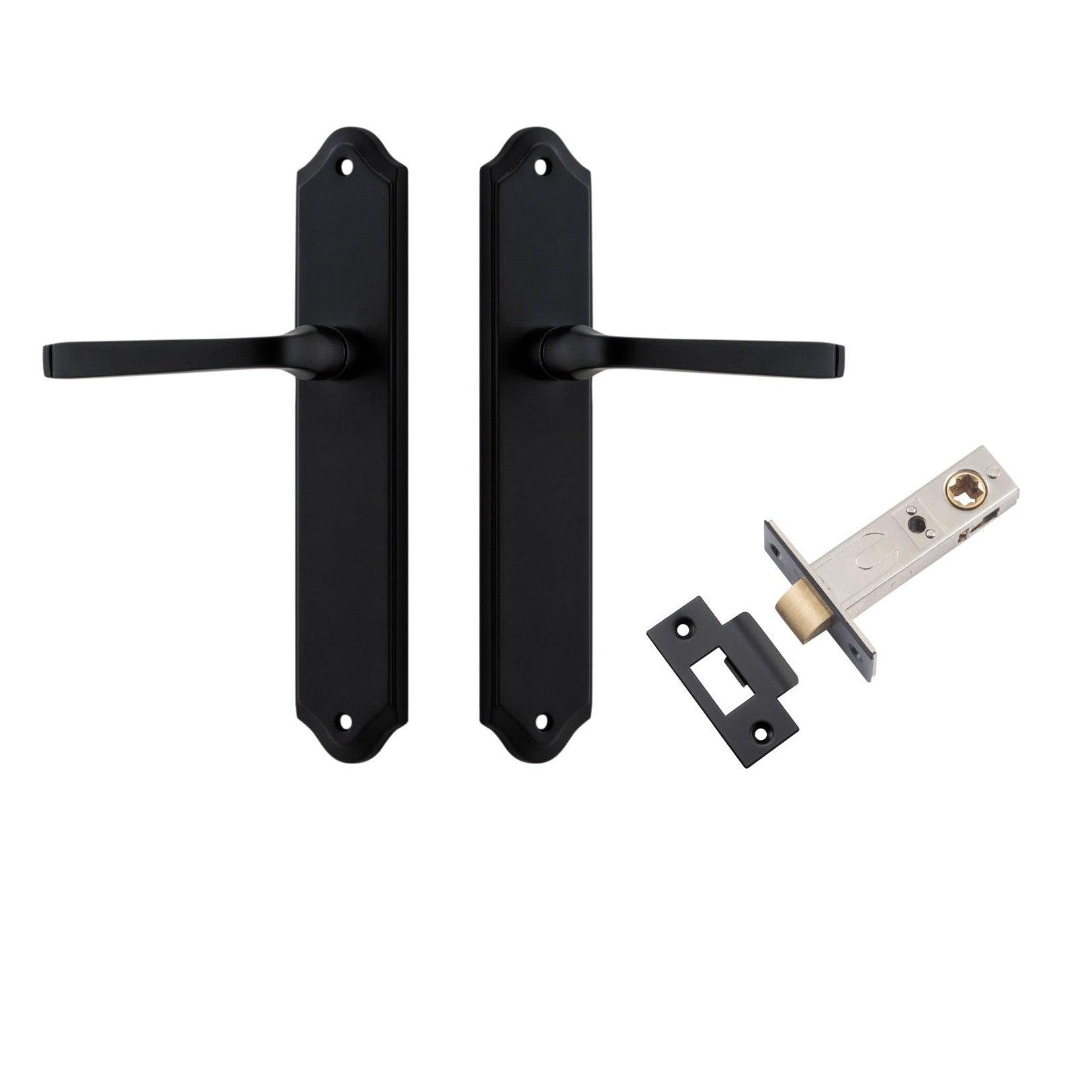 Iver Door Handle Annecy Shouldered Latch Matt Black Passage Kit