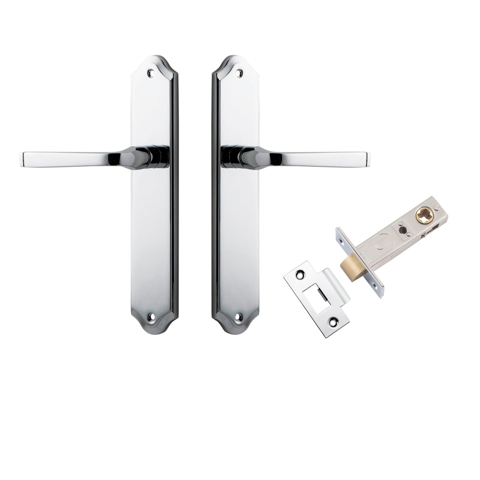 Iver Door Handle Annecy Shouldered Latch Polished Chrome Passage Kit