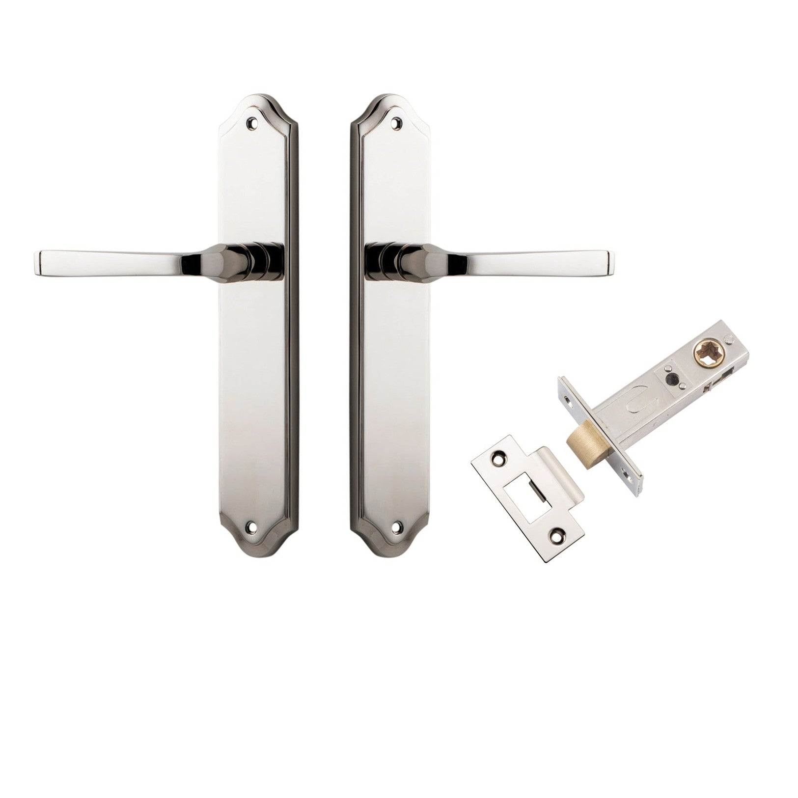 Iver Door Handle Annecy Shouldered Latch Polished Nickel Passage Kit