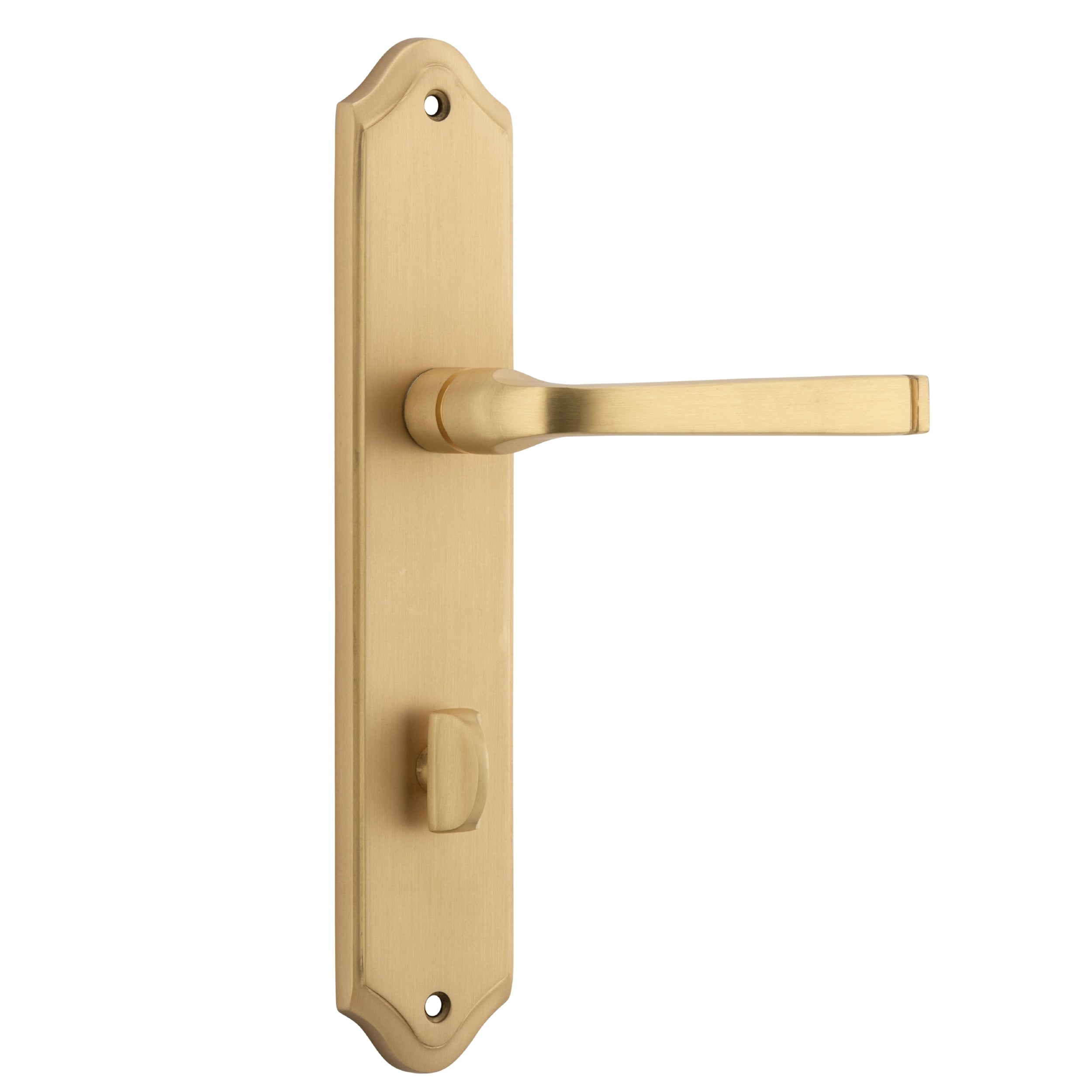 Iver Door Handle Annecy Shouldered Privacy Pair Brushed Brass