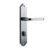 Iver Door Handle Annecy Shouldered Privacy Pair Brushed Chrome