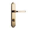 Iver Door Handle Annecy Shouldered Privacy Pair Polished Brass