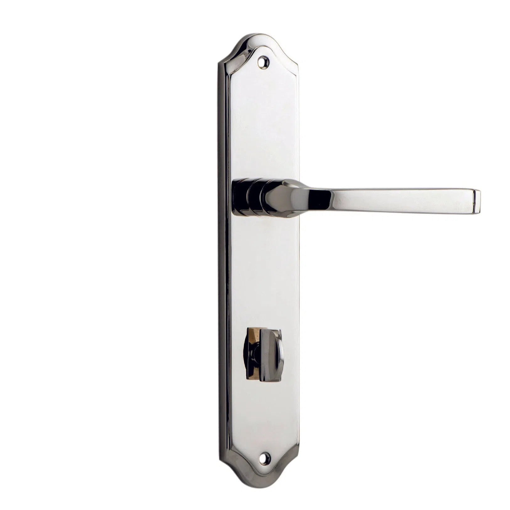 Iver Door Handle Annecy Shouldered Privacy Pair Polished Nickel