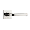 Iver Door Handle Annecy Square Rose Pair Polished Nickel