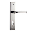 Iver Door Handle Annecy Stepped Euro Pair Polished Nickel