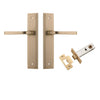 Iver Door Handle Annecy Stepped Latch Brushed Brass Passage Kit