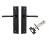 Iver Door Handle Annecy Stepped Latch Matt Black Passage Kit