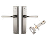 Iver Door Handle Annecy Stepped Latch Satin Nickel Passage Kit