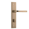 Iver Door Handle Annecy Stepped Privacy Pair Brushed Brass