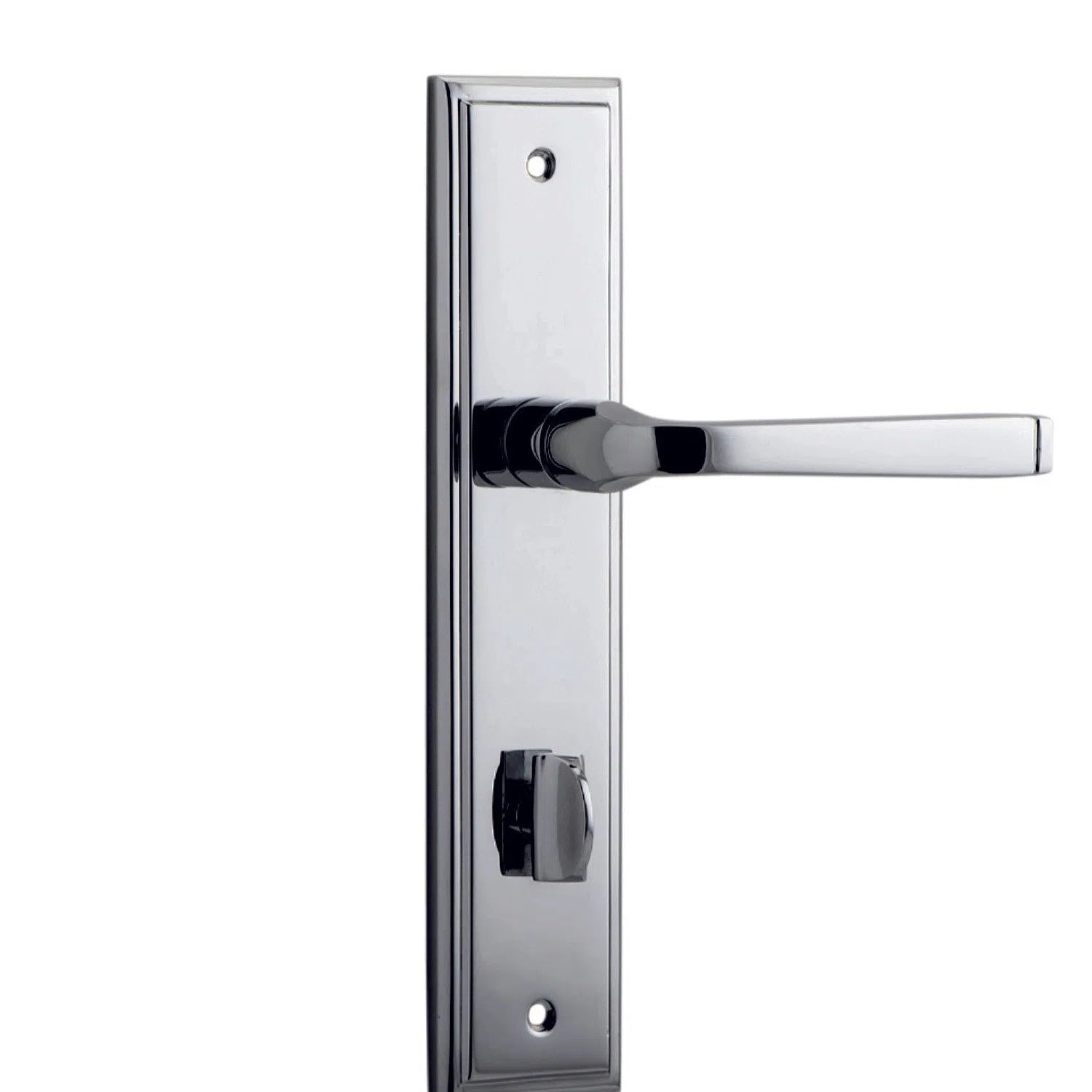 Iver Door Handle Annecy Stepped Privacy Pair Polished Chrome