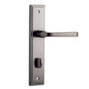 Iver Door Handle Annecy Stepped Privacy Pair Satin Nickel