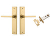 Iver Door Handle Baltimore Chamfered Brushed Brass Passage Kit