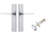 Iver Door Handle Baltimore Chamfered Brushed Chrome Passage Kit