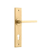 Iver Door Handle Baltimore Chamfered Euro Brushed Brass