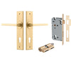 Iver Door Handle Baltimore Chamfered Key/Key Brushed Brass Entrance Kit