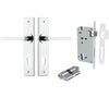 Iver Door Handle Baltimore Chamfered Key/Key Polished Chrome Entrance Kit