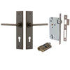 Iver Door Handle Baltimore Chamfered Key/Key Signature Brass Entrance Kit