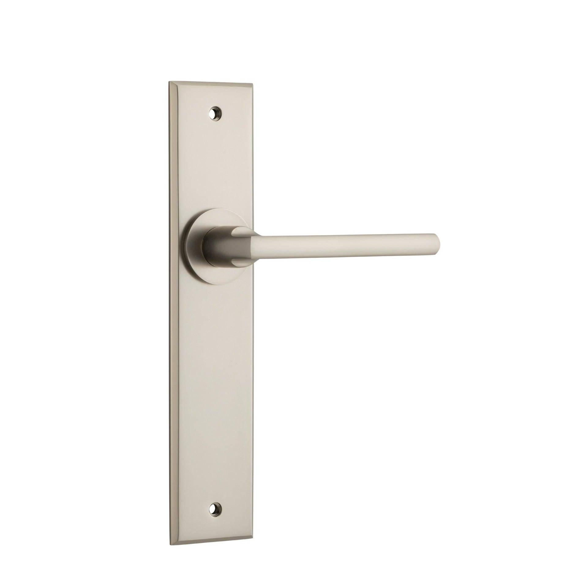 Iver Door Handle Baltimore Chamfered Latch Satin Nickel