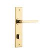 Iver Door Handle Baltimore Chamfered Privacy Polished Brass