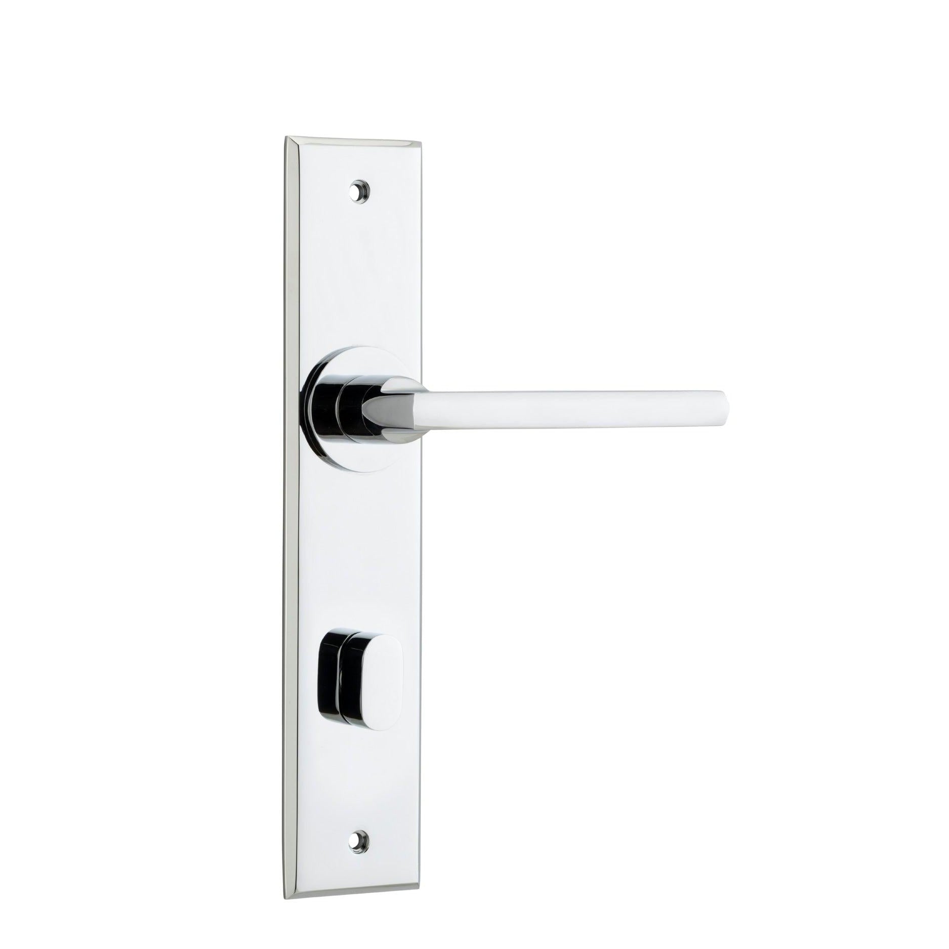 Iver Door Handle Baltimore Chamfered Privacy Polished Chrome