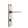 Iver Door Handle Baltimore Chamfered Privacy Satin Nickel