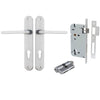 Iver Door Handle Baltimore Oval Euro Key/Key Brushed Chrome Entrance Kit