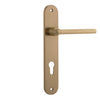 Iver Door Handle Baltimore Oval Euro Pair Brushed Brass