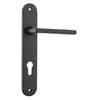 Iver Door Handle Baltimore Oval Euro Pair Matt Black