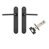 Iver Door Handle Baltimore Oval Latch Matt Black Passage Kit