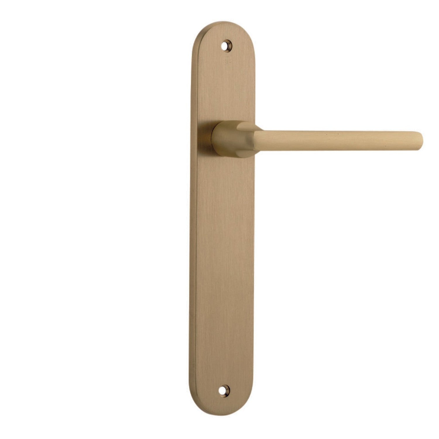 Iver Door Handle Baltimore Oval Latch Pair Brushed Brass