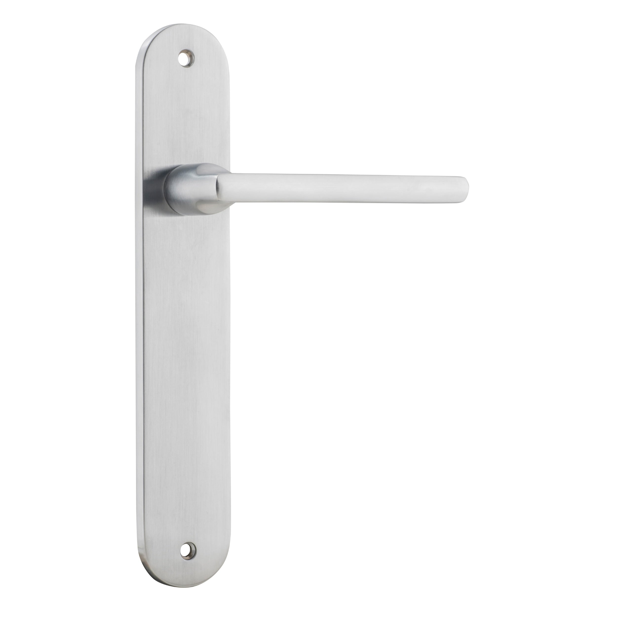 Iver Door Handle Baltimore Oval Latch Pair Brushed Chrome