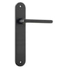 Iver Door Handle Baltimore Oval Latch Pair Matt Black