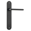 Iver Door Handle Baltimore Oval Latch Pair Matt Black