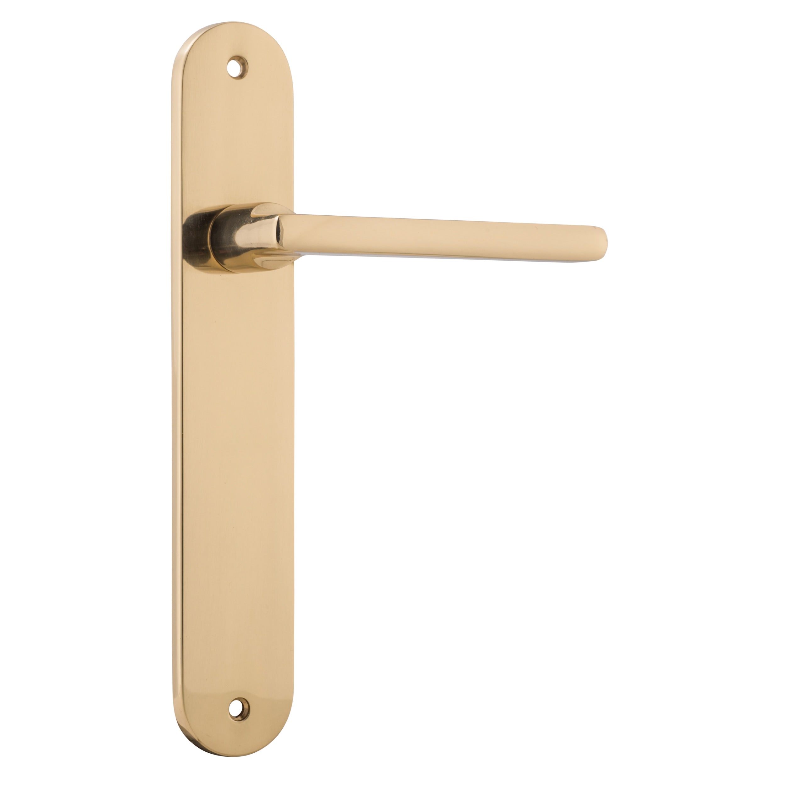 Iver Door Handle Baltimore Oval Latch Pair Polished Brass