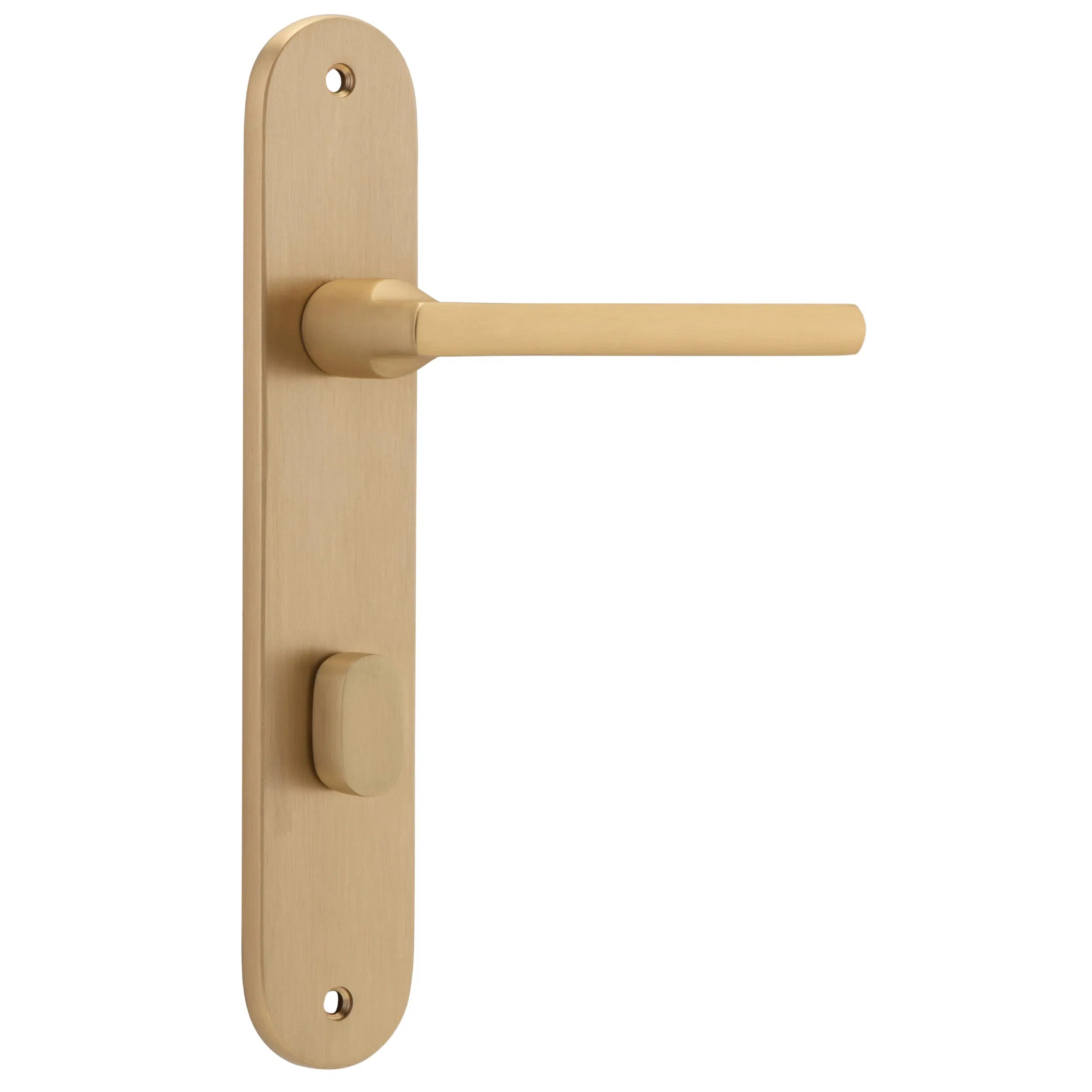 Iver Door Handle Baltimore Oval Privacy Pair Brushed Brass