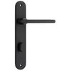 Iver Door Handle Baltimore Oval Privacy Pair Matt Black