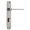 Iver Door Handle Baltimore Oval Privacy Pair Satin Nickel