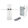 Iver Door Handle Baltimore Rectangular Euro Key/Thumb Polished Chrome Entrance Kit