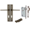 Iver Door Handle Baltimore Rectangular Euro Key/Thumb Signature Brass Entrance Kit