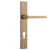 Iver Door Handle Baltimore Rectangular Euro Pair Brushed Brass